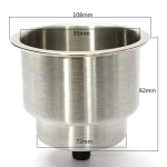 HMI 2 Pack 316 Stainless Cup Holders with Drain Fittings