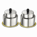 HMI 2 Pack 316 Stainless Cup Holders with Drain Fittings