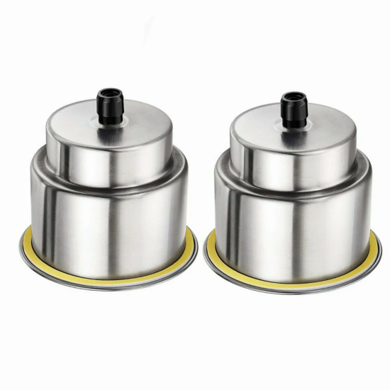 HMI 2 Pack 316 Stainless Cup Holders with Drain Fittings