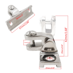 Stainless Steel Swivel Deck Hinge Top-Mount Marine Fitting