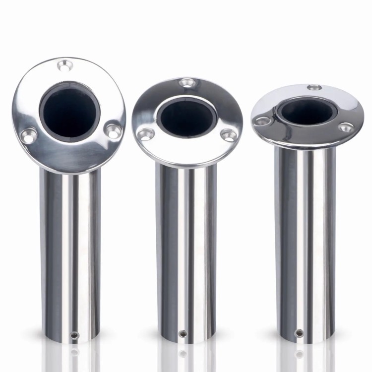 HMI 316 Stainless Flush Mount Fishing Rod Holders, 2-Pack