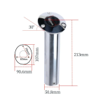 HMI 316 Stainless Flush Mount Fishing Rod Holders, 2-Pack