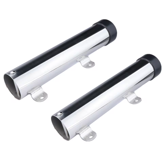 HMI 2-Piece 10in Stainless Steel Side-Mount Fishing Rod Holders